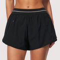 Padel Short High Waist Dames Zwart - Licht & Ademend