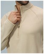 Padel Fleece Longsleeve Beige - Thermisch & Minimalistisch