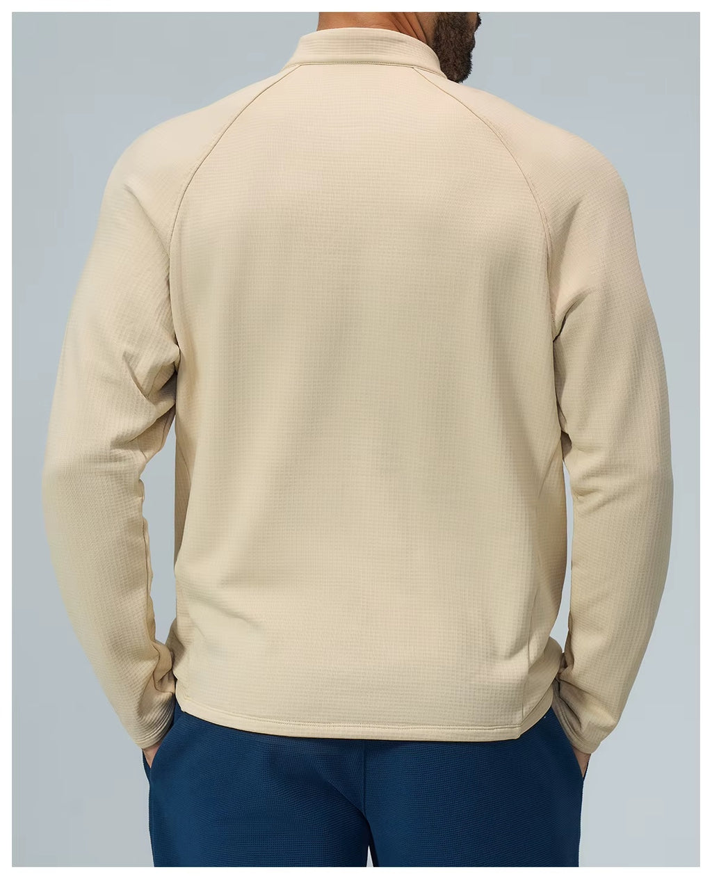Padel Fleece Longsleeve Beige - Thermisch & Minimalistisch