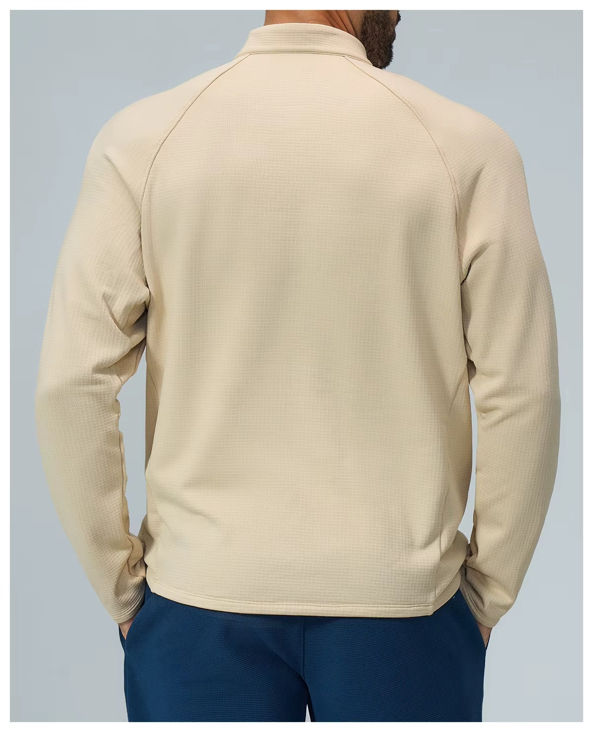 Padel Fleece Longsleeve Beige - Thermisch & Minimalistisch