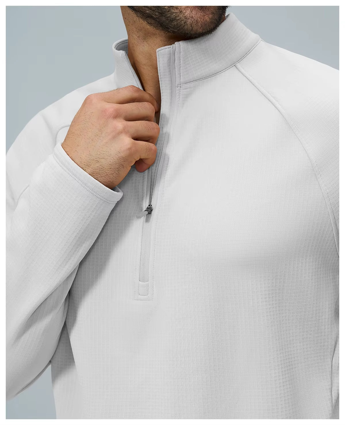 Padel Fleece Longsleeve Wit - Thermisch & Minimalistisch
