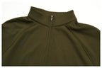 Padel Fleece Longsleeve Olijfgroen - Thermisch & Minimalistisch