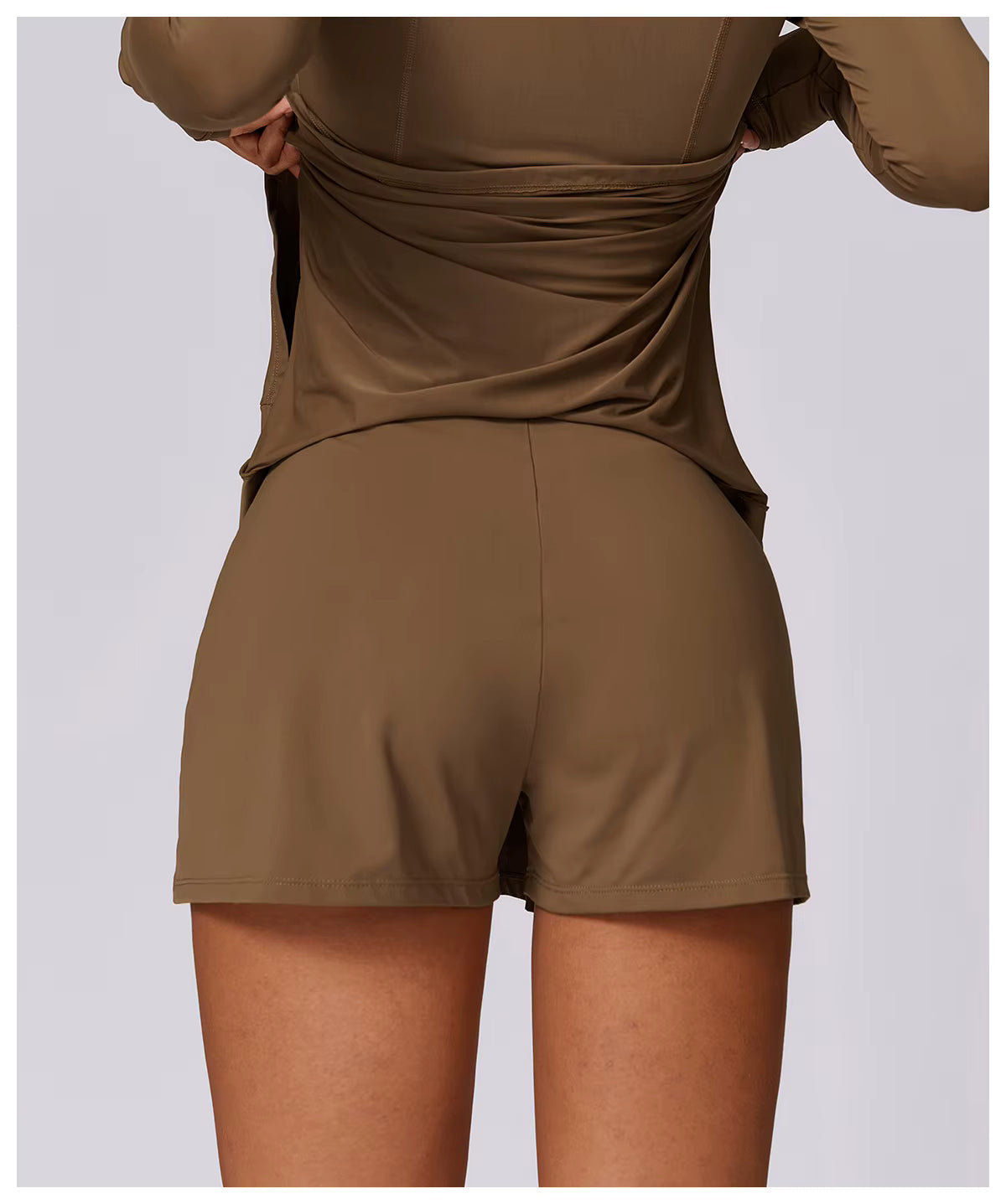 Padel Set Dames Bruin - Minimalistisch Design (Vest + Rokje)