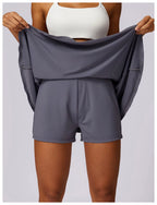 Padel Set Dames Grijs - Minimalistisch Design (Vest + Rokje)