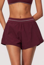 Padel Short High Waist Dames Rood - Licht & Ademend
